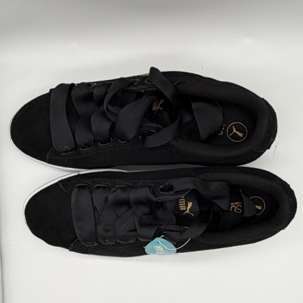 Puma Vikky Ribbon Women's 8.5 Black Solid Regular Fit Modern Elegant Coquette - Picture 9 of 15